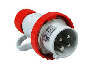 Spina industriale volante argo rossa 3p+t cee ip67 - 16A colore rosso 70144 - 3 poli + terra 380/415v, in confezione singola FLOW PACK
