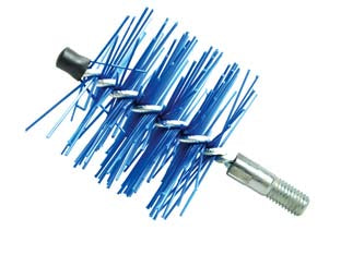 Scovolo a elica in nylon per stufe a pellet - ø mm.80 - per la pulizia di caldaie e tubi stufe a PELLET, attacco maschio mm.12 MA, può essere usato sia con le aste in PPL che con la...