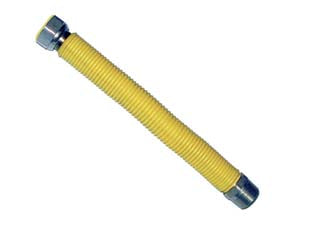 Flessibile estensibile per gas in acciaio inox mf - MF 3/4' - ø DN 20 - mm.200/400 - tubo in acciaio inox AISI 316L a onde parallele, spessore mm.0,21, maschio e codolo porta dado in acciaio inox AISI 303, dado...