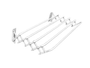 Stendibiancheria brio super - cm.80 - circa ml.4 per stendere - portata max Kg.10, in acciaio trattato con polveri epossidiche, ideale per pareti esterne e interne, il design rialzato dei f...