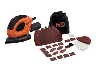 Levigatrice palmare a delta 55w (bew230bc-qs) - 55w di potenza, tensione 230v / 50Hz, una velocità, oscillazioni 11.000 al minuto, fissaggio dei fogli abrasivi a strappo c...