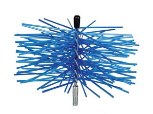 Scovolo tondo in nylon - ø cm.15 - professionale per la pulizia del camino, attacco femmina ø mm.12 MA con foro trasversale per essere usato sia con le aste in ...