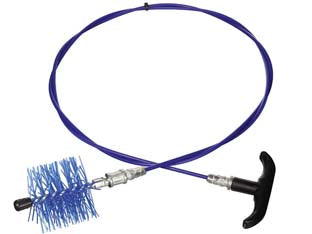 Kit pulizia tubi stufe a pellet - per tubi ø mm.80 - pratico e maneggevole, permette di effettuare la pulizia della canne fumarie delle stufe a pellet, composto da: scovolo in ny...