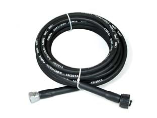 Tubo alta pressione rinforzato per idropulitrice f 3/8 - mt.8 - entrata: M 22 F, uscita: F 3/8', pressione max 210 bar, temperatura max 100°, adatto per idropulitrici acqua calda