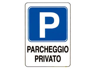 Cartello parcheggio privato - cm.20x30h. - in polipropilene compatto