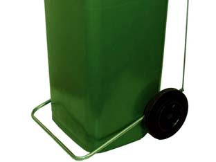 Pedale per bidone quadro lt.120 - in metallo, per bidoni raccolta differenziata da lt.120