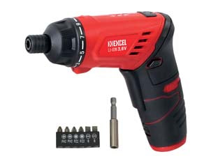 Avvitatore a batteria li-ion 3,6v - 3,6v di potenza, reversibile, 1 velocità con regolazione elettronica 210 g/m., 1 batteria LI-ION da 1,3 Ah, caricabatteria ...