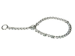 Collare cani a strangolo - cm.60x0,4 - catena in acciaio zincocromato