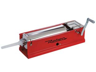 Insaccatrice con cilindro inox a 2 velocita - capacità lt.6,8, Kg.15, - cm.70X22X22 (8951N) - realizzata con struttura portante in acciaio verniciato, tubo in acciaio inox AISI-304, sistema di riduzione/moltiplicazione ...