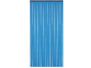 Tenda anti mosche in plastica a strisce azzurra - cm.120x230h. - con supporto in plastica
