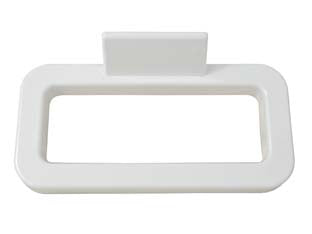 Portasciugamani anello in plastica bianco - cm.17x18 blister pz.1 - facile da applicare grazie al resistente biadesivo (incluso), può essere fissato, in alternativa, con le viti (non incluse), ...