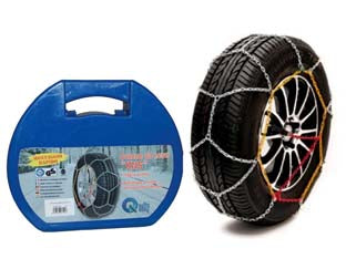 Catene neve mm.9 misura 60 - omologate, maglia quadra, adatte a pneumatici con misure: 175 13, 175/75 13, 175/80 13, 185/70 13, 185/75 13, 195/65 13, 200/...