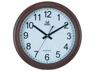 Orologio muro country 33 cm. - Cornice legno, Sfondo bianco, 1 batteria AA non inclusa