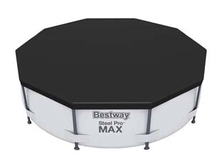 Telo di copertura per piscine tonde steel frame - per piscine ø cm.457 (art.58038) - ideale per riparare la piscina da insetti, polvere e foglie, in polietilene, con fori di drenaggio per impedire accumuli di a...