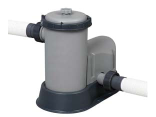 Pompa art.58389 con filtro a cartuccia portata 5.678 litri - per piscine fino a 31.700 lt. - 86w di potenza, tensione 220/240v, doppio isolamento, valvola di sfiato, portata d'acqua 5.678 lt./h., usa catuccia III ns....