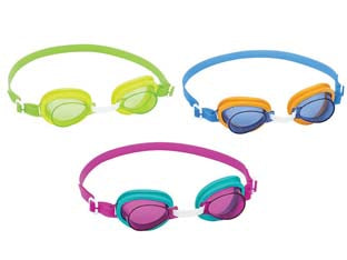 Occhiali piscina high style per bambini +3 anni - (art.21002) - coppette degli occhi morbide e confortevoli, con trattamento di protezione U.V. delle lenti, ponte nasale regolabile, cinturi...