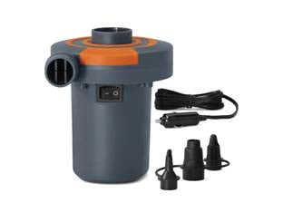 Pompa elettrica 12v per gonfiaggio/sgonfiaggio sidewinder 2 go - (art.62144) - gonfia e sgonfia, 65w di potenza, tensione 12v con spina accendisigari, dotata di tubo flessibile con 3 ugelli di varie dimen...