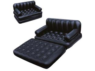 Divano gonfiabile 5 in 1 - cm.188x152x64h. - peso Kg.4,9 (art.75054) - può trasformarsi in pochi secondi in un divano doppio, divano doppio con poggiapiedi, divano reclinabile, letto matrimoniale,...