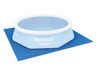 Tappeto di sottofondo quadro per piscine fast set - cm.335x335, Kg.0,975 (art.58001) - assicura una ulteriore protezione alla parte inferiore esterna della piscina