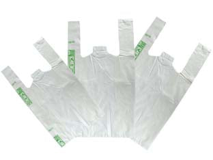 Shoppers biodegradabili e compostabili en 13432 - cm.30+20X60, gr.12 circa - shopper 100% biodegradabile, 100% compostabile, conforme alle normative comunitarie EN 13432, pz.500 circa