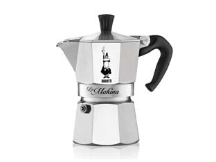 Caffettiera la mokina - 1/2 tazza - la nuova MOKINA risultato dei valori BIALETTI di originalità, passione e design, in alluminio, manico e pomolo in nylon saldi...