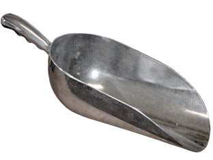 Sessola alluminio tonda - sessola cm.15x 8 - manico cm.7 - Pressofusione di alluminio, adatta per uso alimentare, manico ergonomico