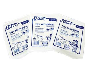 Telo copritutto plt antipioggia - mt.2x3, gr.280 - in polietilene a bassa densità di prima scelta indicato per proteggere dalla pioggia e dallo smog, utilizzabile anche come pr...