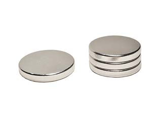 Calamite tonde in neodimio extra forti - mm.20x2 - cromate, grado di attrazione elevatissimo, grande tenuta, per fissare teli zanzariere a infissi metallici o su infissi in leg...