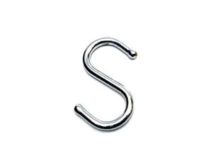 Gancio a s sfuso - mm.52 cromo - utilizzabile singolarmente o anche su portamestoli Pronty