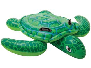 Tartaruga marina gonfiabile cavalcabile +3 anni - cm.150x127 - peso kg.1,20 (57524) - in vinile spessore mm.0,25, con 2 impugnature robuste, portata max kg.40, kit corredo di riparazione