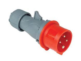 Spina industriale volante blu 3p+e cee ip44 -16A colore rosso - 3 poli+E 380-415V