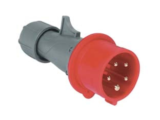 Spina industriale volante rosso 3p+n+e cee ip44 -16A colore rosso - 3 poli+N+E 200/346-240/415V