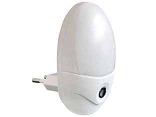 Spina luminosa blu con crepuscolare - 87992 - spia nottura blu con sensore crepuscolare, in confezione singola blister