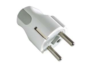 Spina schuko 2 poli + terra 16a bianca - bianca 80070 - in confezione singola FLOW PACK