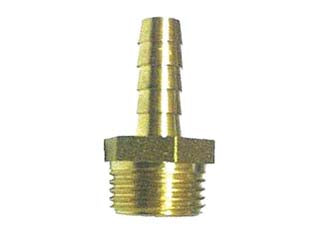 Portagomma maschio gas - 1/2' x 14 - gas metano - in ottone giallo