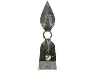 Zappino tipo francia con penna orsatti - gr.550 cm.7,5x28,5h. occhio ø mm.28/30 - in acciaio forgiato,occhio tondo piccolo, spalla tonda