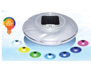 Lampada solare galleggiante - ø cm.18 (art.58111) - tecnologia a LED con luci multicolore, alimentazione solare
