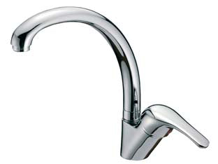 Miscelatore monocomando lavello canna alta serie start - cromato, canna alta orientabile