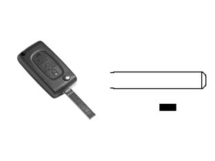 Cover chiavi per auto citroen va2brs8 - VA2BRS8 - 3 bottoni - flip - permette di riutilizzare la parte elettronica della chiave originale in caso di rottura o danneggiamento della parte meccanic...