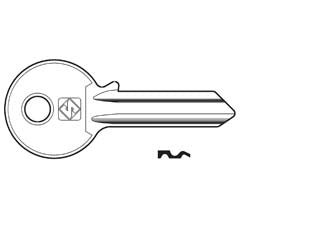 Chiavi per cilindri ff 5 spine grandi ff1 - FF1 DX - in ottone nichelato