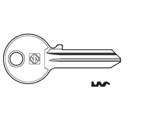 Chiavi per cilindri iseo 5 spine grandi ie27r - IE27R SX - in acciaio nichelato, profilo dorsato