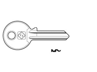 Chiavi per cilindri iseo 5 spine piccole ie28r - IE28R SX - in ottone nichelato