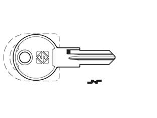 Chiavi per cilindri meroni 4 spine piccole mer36 - MER36 - in ottone nichelato