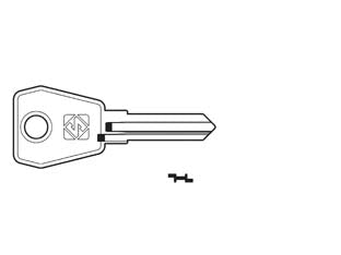 Chiavi per cilindri l&f 6-7-8 spine piccole lf45r - LF45R SX - in acciaio nichelato, utilizzo principale: per lucchetti