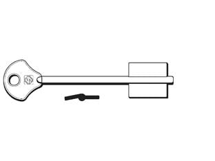 Chiavi doppia mappa esety el - EL - in ottone nichelato