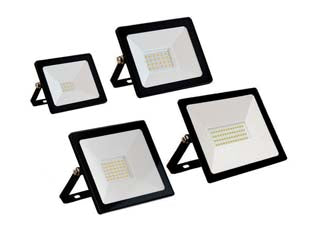 Proiettore led ip65 nero - 10w - 4000°K naturale - 800 lm - 98x30x70h - 220-240V faretto LED, IP65, CE, corpo in alluminio ultra Slim, vetro temperato protettivo, staffa per il montaggio regolabile...