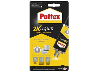 Acciaio rapido bicomponente mix pattex - gr.35 - in blister, adesivo eposiddico a due componenti di colore metallico, ideale per saldare parti metalliche tra loro ed altri, v...