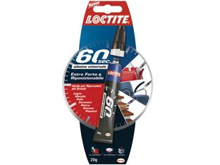 Loctite 60 secondi gr.20 - adesivo universale monocomponente rapido e versatile che incolla un’ampia gamma di materiali come la maggior parte delle plas...
