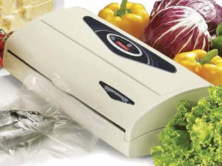 Macchina per sottovuoto salvaspesa emyg 180w - potenza 180w - cm.38x16,5x11h. - peso kg.2,5 - barra saldante cm.32, aspirazione automatica con possibilità di passaggio alla modalità manuale, portata aria pompa 18 lt./mi...