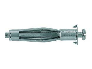 Tassello in metallo zincato hm - s per cartongesso - ø foro mm.12x45 vite mm.6x45 - con vite metrica, può essere utilizzato su cartongesso e lastre in gesso/fibra, lastre per pavimentazione, pannelli per costr...